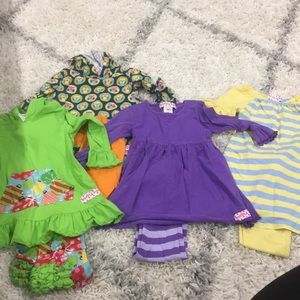 4 Size 6 Ruffle Girl Outfits